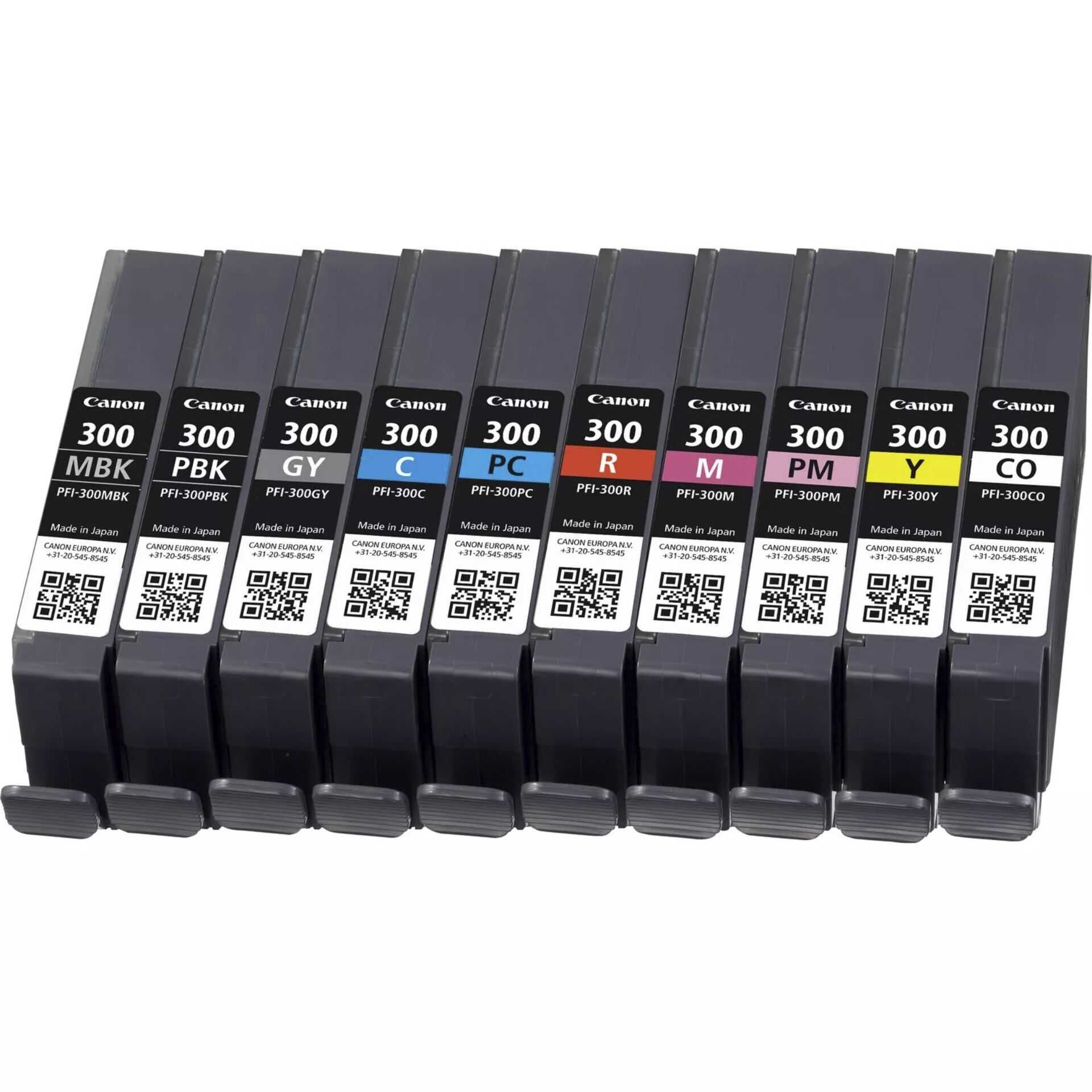 Canon PFI-MBK/PBK/CO/GY/R/C/M/Y/PC/PM 10 Ink Cartridge Multipack - 10er-Pack - 14.4 ml - Grau, Gelb, Cyan, Magenta, Rot, mattschwarz, Photo schwarz, Photo Cyan, Photo Magenta, Chroma-Optimierer - original - Tintenbehälter