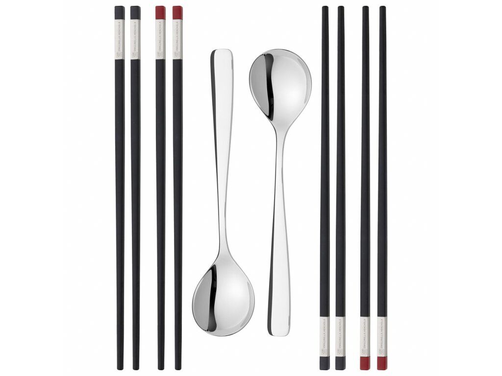 ZWILLING Chopstick Essstäbchen und Esslöffel Set, 6-teilig