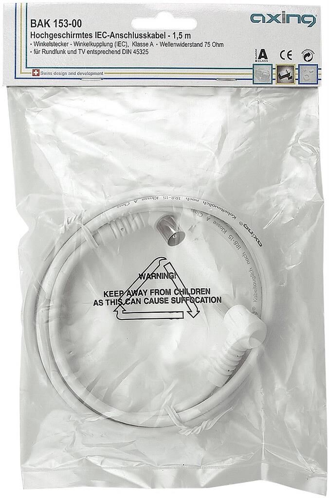 Axing BAK 153-00 ST Antennenkabel Winkel 1,5m