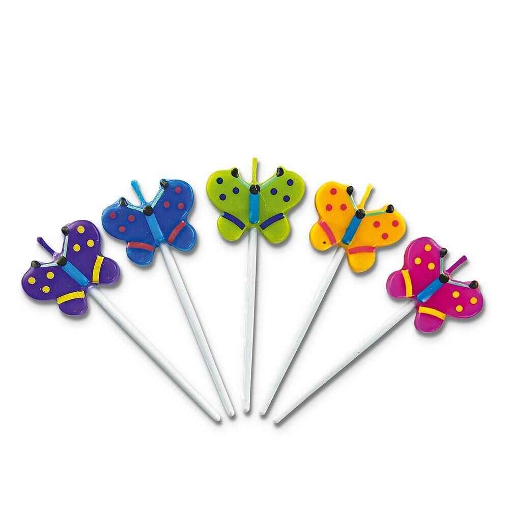 Städter Schmetterlinge 3 x 7,5 cm Bunt Sticks
