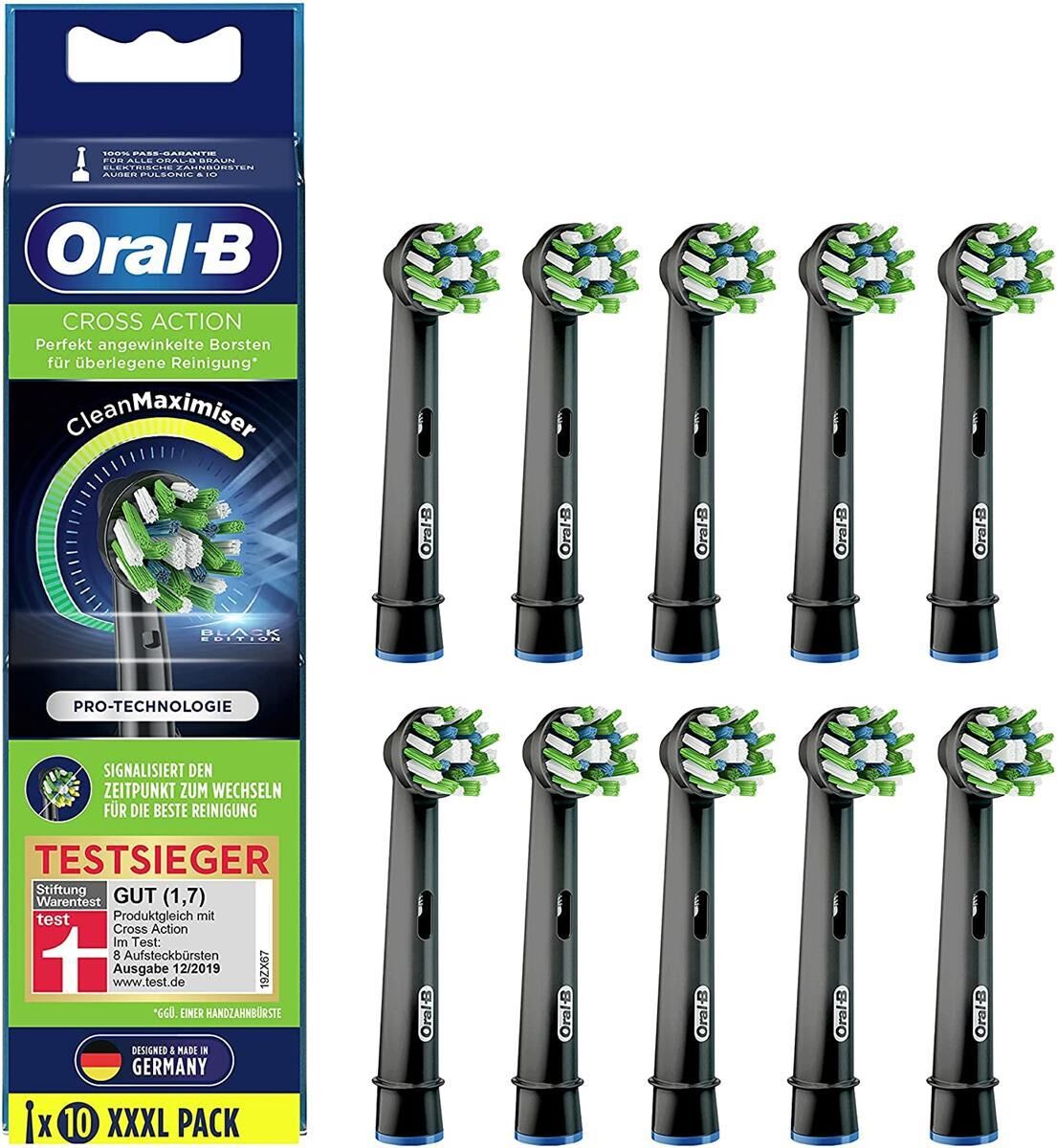 Oral-B Aufsteckbürsten Cross Action CleanMaximizer 10er schwarz