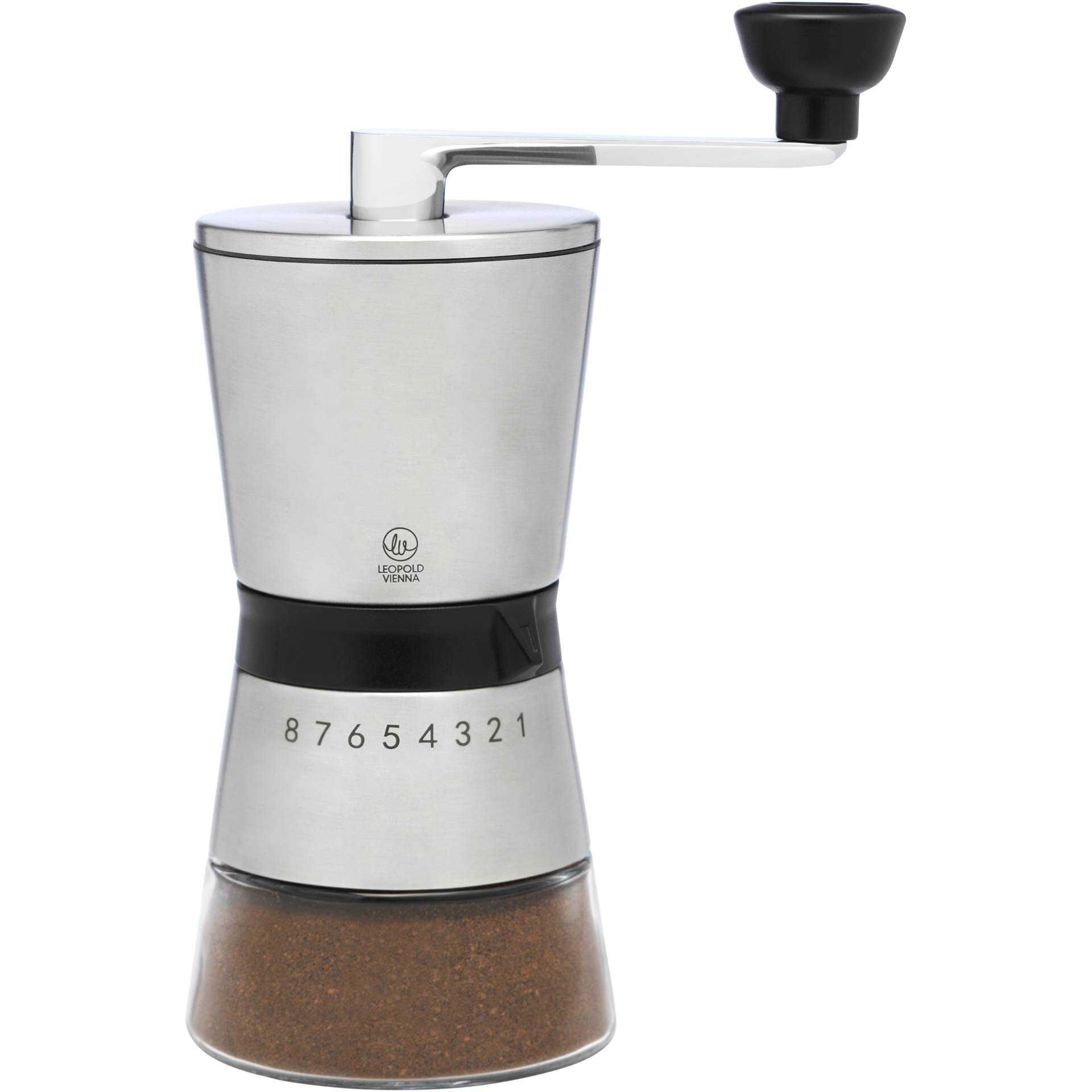 Leopold Vienna Kaffeemühle Bologna Edelstahl/Glas  LV143002