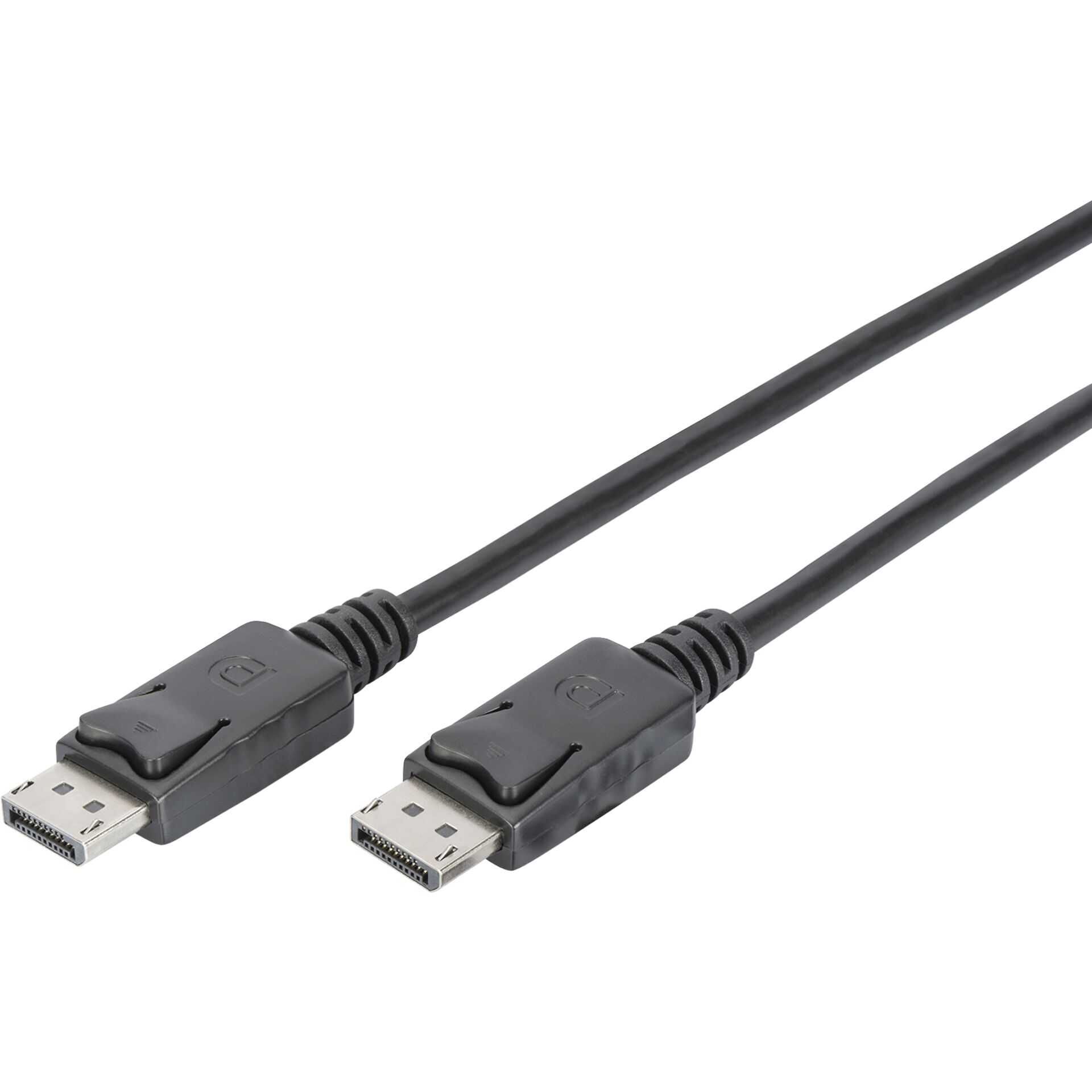 DIGITUS - DisplayPort-Kabel - DisplayPort (M) bis DisplayPort (M) - 1 m - geformt, 4K Unterstützung - Schwarz
