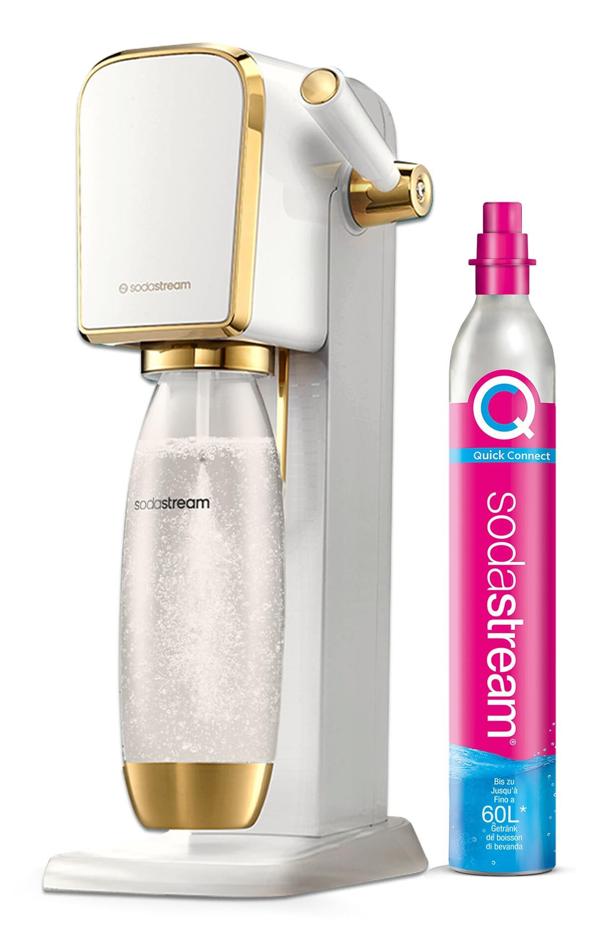 SodaStream 1013511415, Gold, Weiß, Kunststoff, 185 mm, 298 mm, 440 mm, 3,5 kg