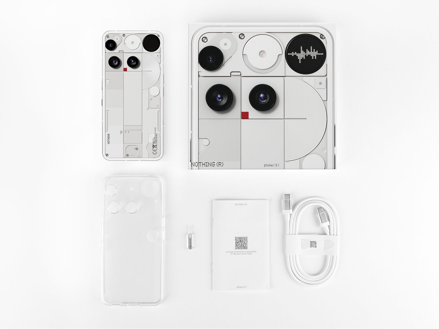 Nothing Phone (3), 16,9 cm (6.67"), 16 GB, 512 GB, 50 MP, Android 15, Weiß