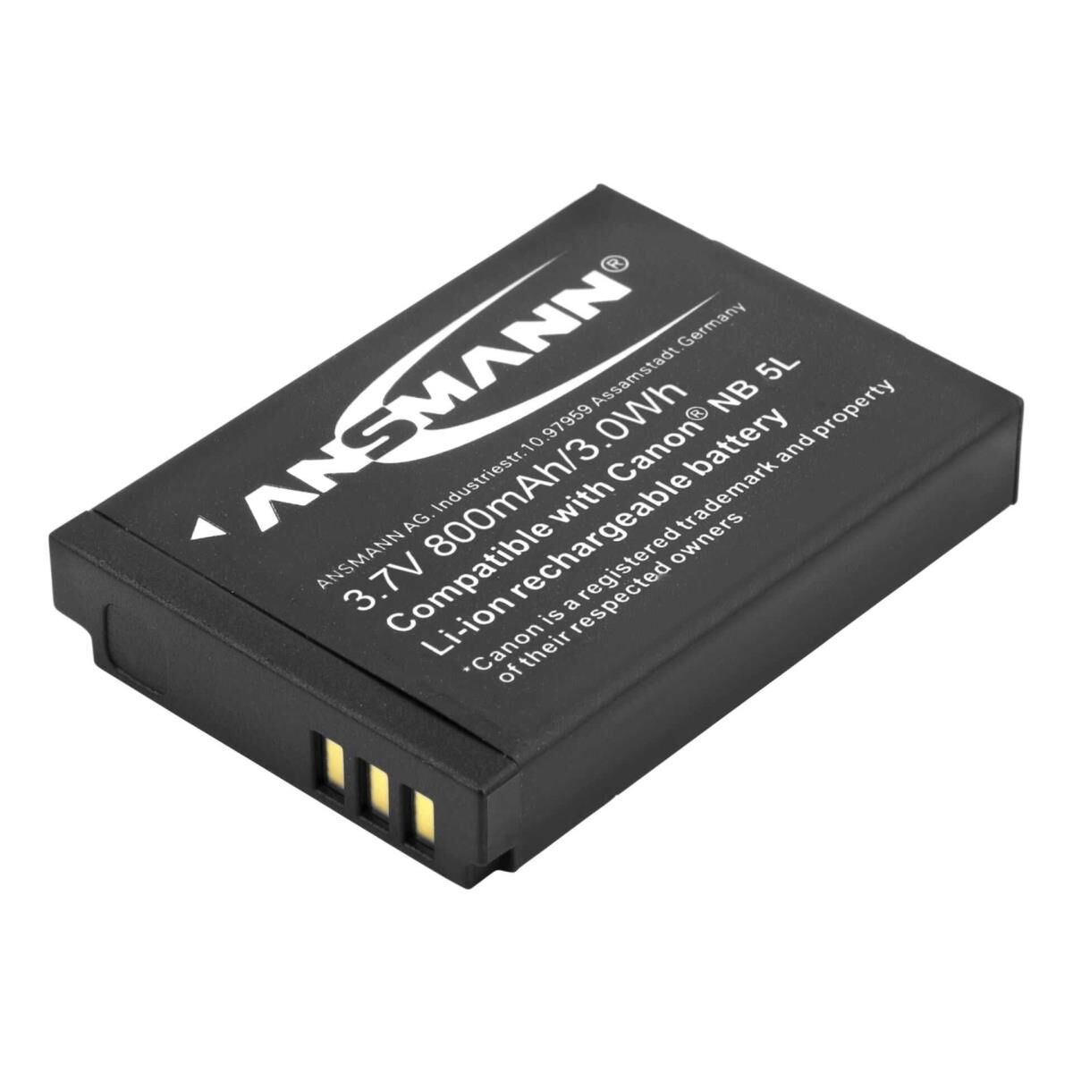 Ansmann A-Can NB 5 L - Kamerabatterie - Li-Ion - 850 mAh - für Canon PowerShot ELPH SD790, SD800, SD850, SD870, SD880, SD890, SD900, SD950, SD970, SD990
