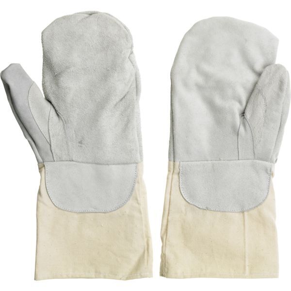 LAUTERJUNG  Backhandschuhe 1 Paar, Stulpe Leinen, Fauster Leder