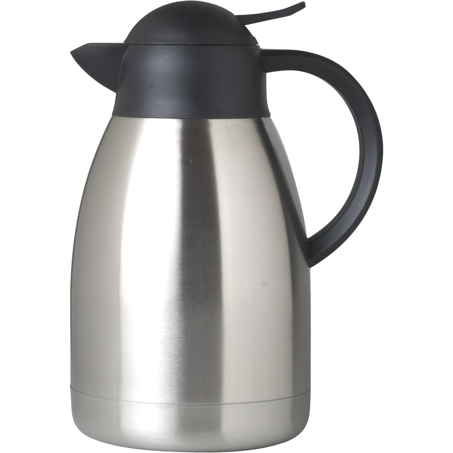 Isolierkanne 18/10 Edelstahl, doppelwandig, mit Einhandausguss, 1,50 Liter