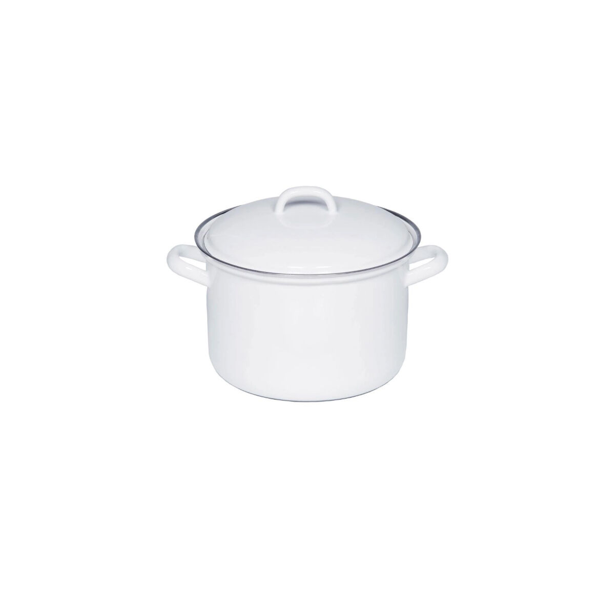 Riess Fleischtopf mit Deckel Ø20cm Emaille Classic weiss
