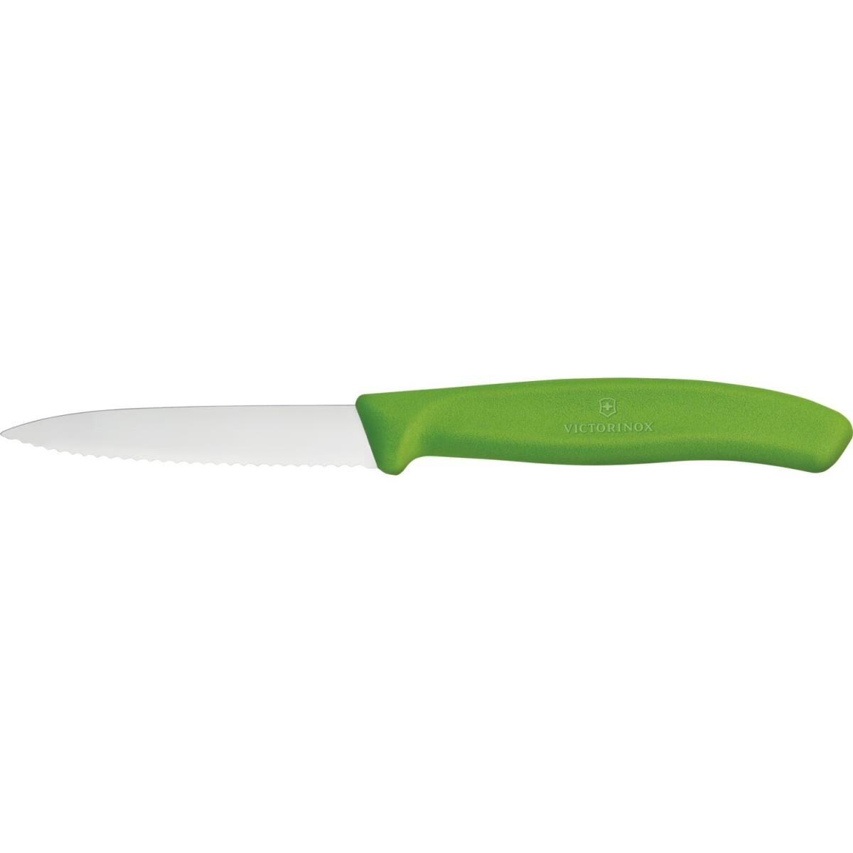 VICTORINOX Gemüsemesser spitz, Klingenlänge: 80 mm, grün