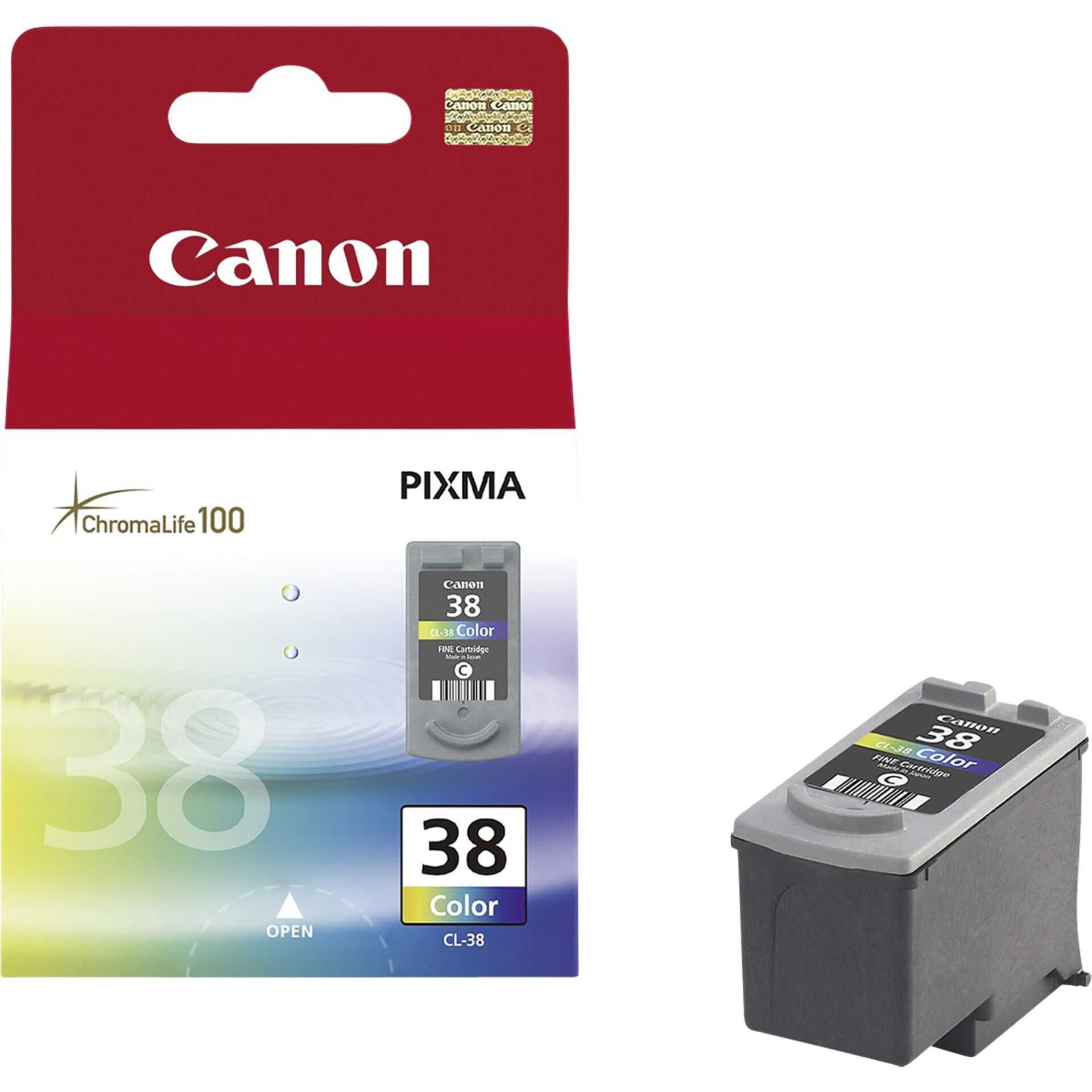 Canon CL-38 - 9 ml - Farbe (Cyan, Magenta, Gelb) - original - Tintenpatrone - für PIXMA iP1800, iP1900, iP2500, iP2600, MP140, MP190, MP210, MP220, MP470, MX300, MX310