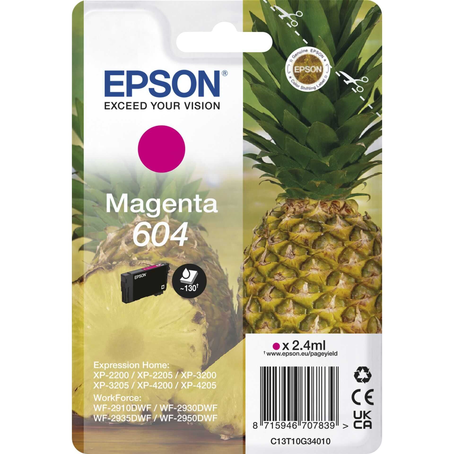 Epson 604 Singlepack - 2.4 ml - Magenta - original - Blisterverpackung - Tintenpatrone