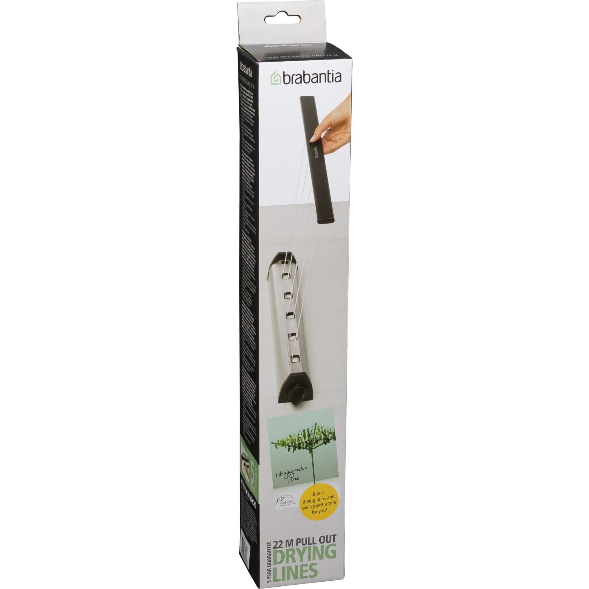 Brabantia Wäscheleinen 22m Matt Steel