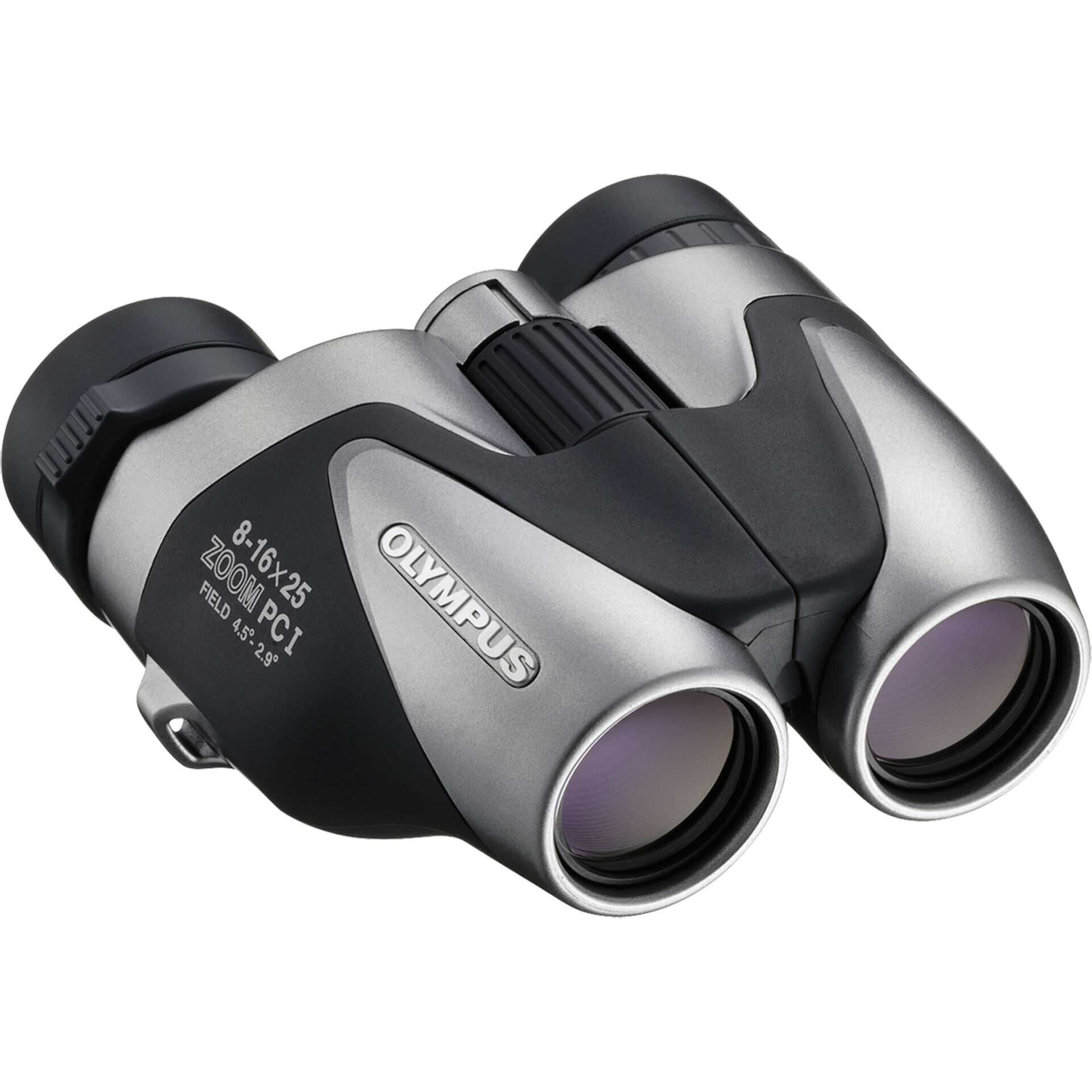 Olympus PC I - Fernglas 8-16 x 25 - Zoom - Porro - Silver Metallic