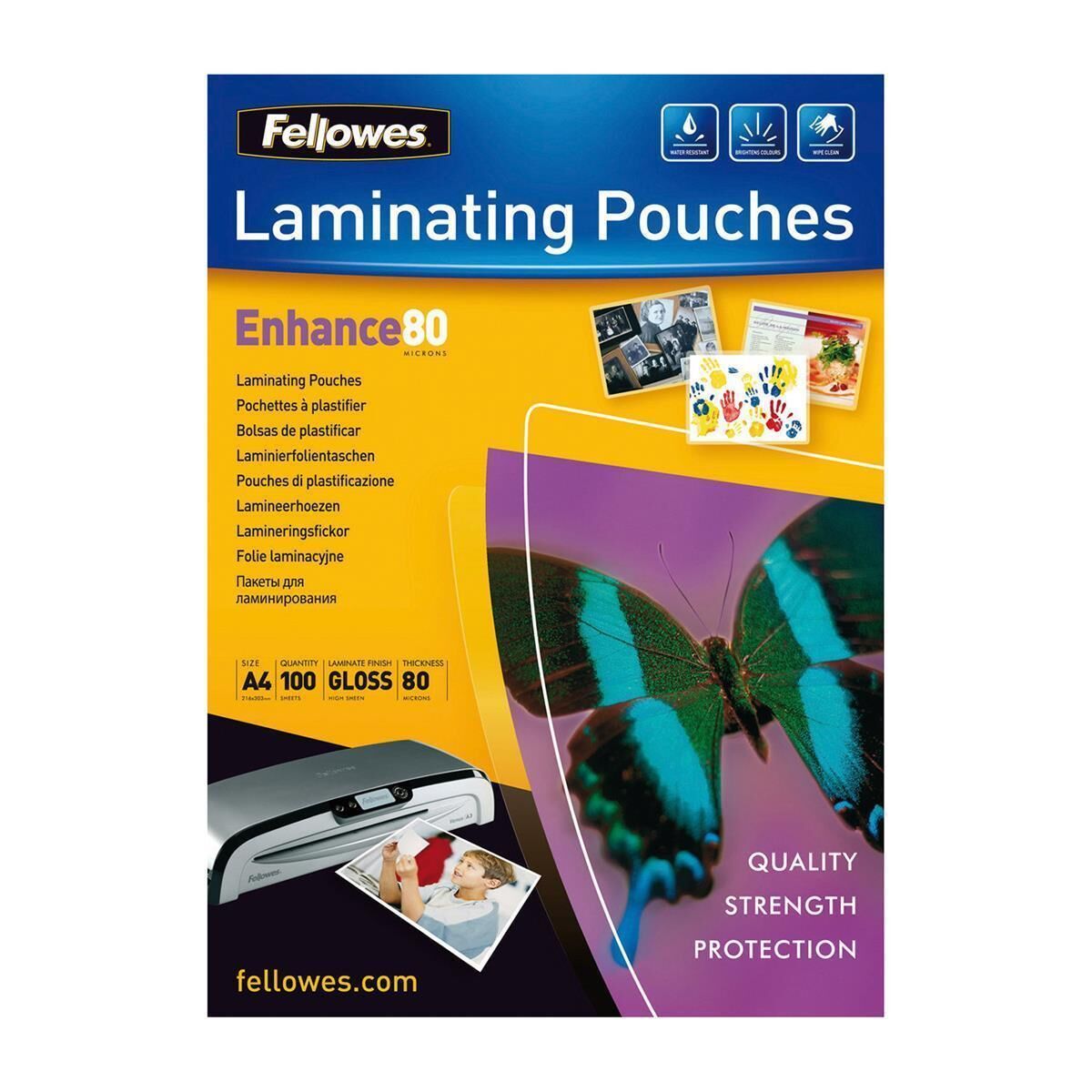 Fellowes, Laminierhülle 80 mic, A4, 100 Stück