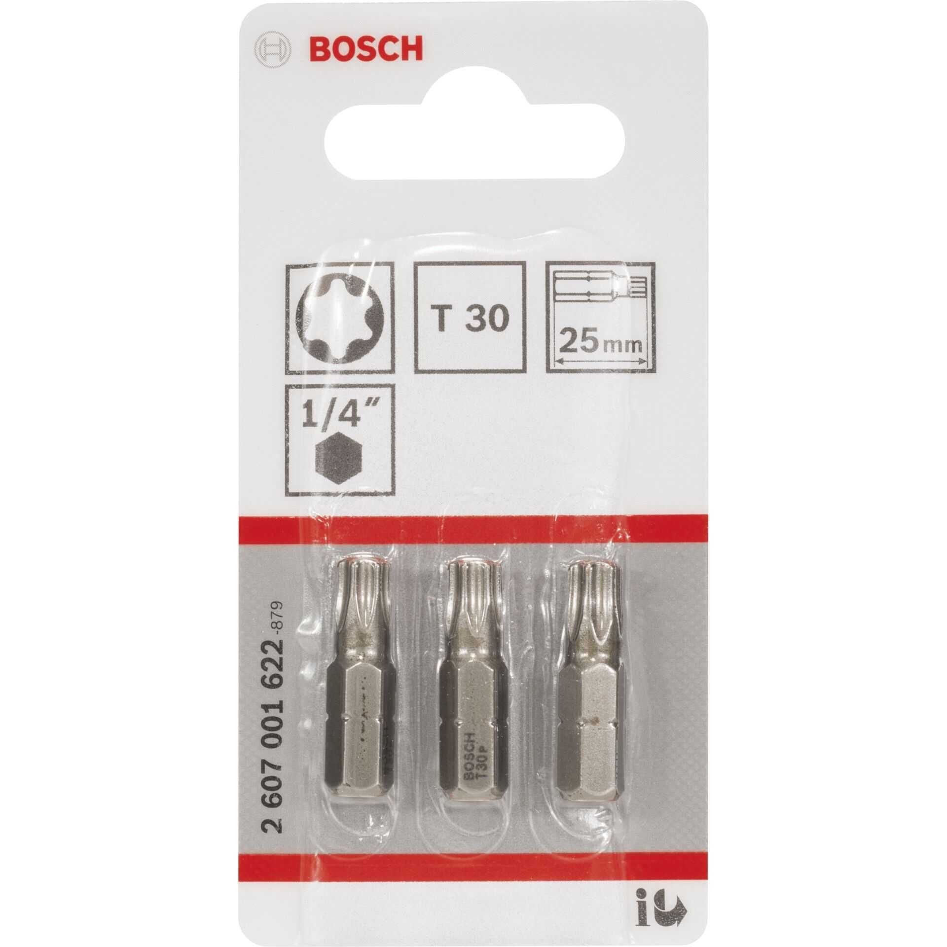 Bosch - Schraubendreher-Bit - 3 Stücke - torx - T30 - Inbus