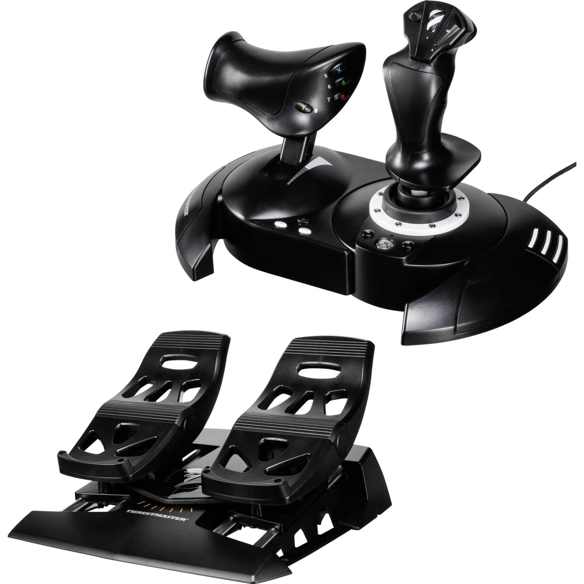 Thrustmaster T-Flight Full Kit X - Joystick, Gashebel und Pedale - kabelgebunden - für PC, Microsoft Xbox One, Microsoft Xbox Series S, Microsoft Xbox Series X