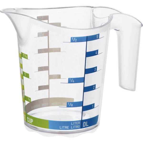 ROTHO Domino Messbecher transparent, mit Skala, Inhalt: 0,50 Liter