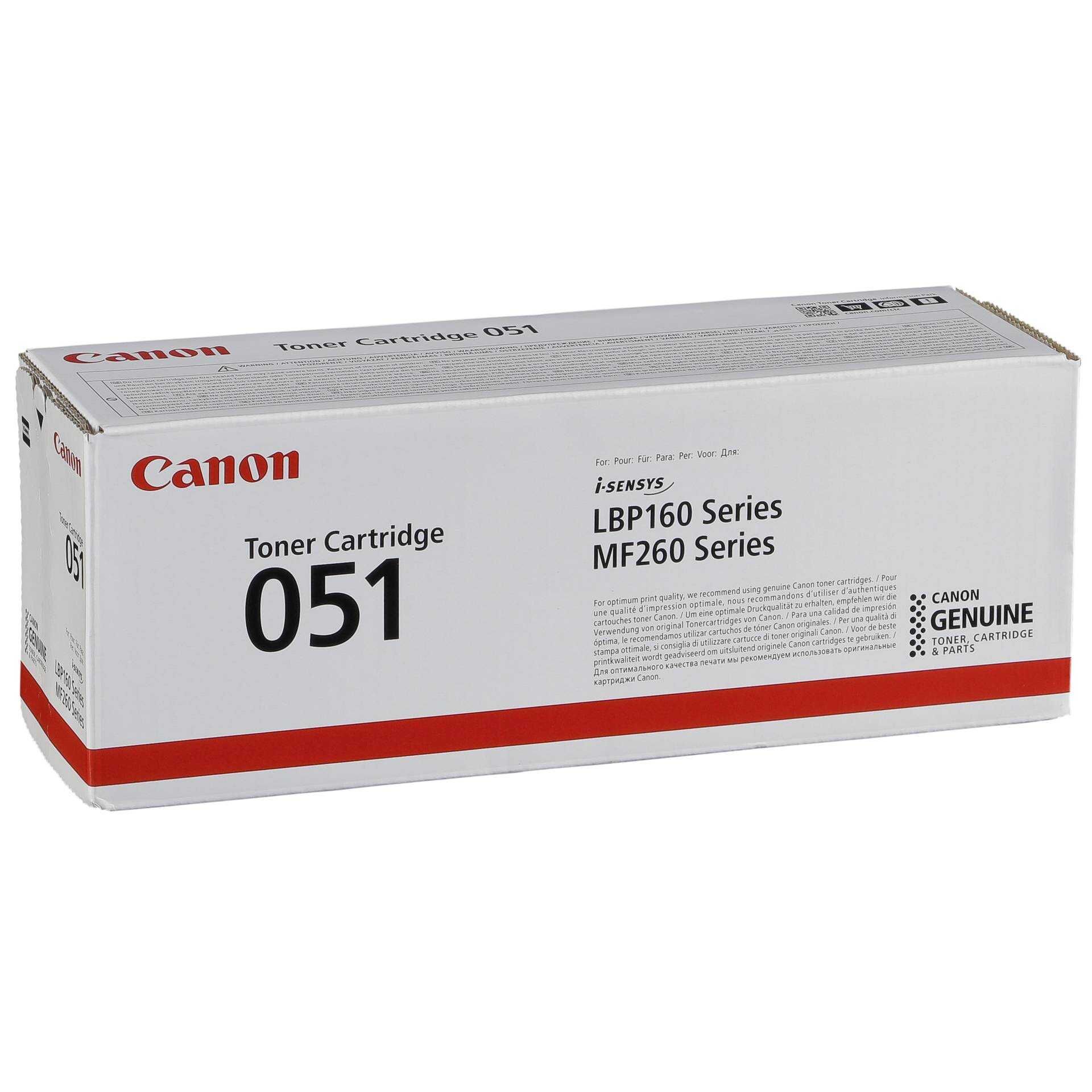 Canon 051 - Schwarz - original - Tonerpatrone - für imageCLASS MF264, MF267, MF269; i-SENSYS MF264, MF267, MF269; Satera LBP161, LBP162