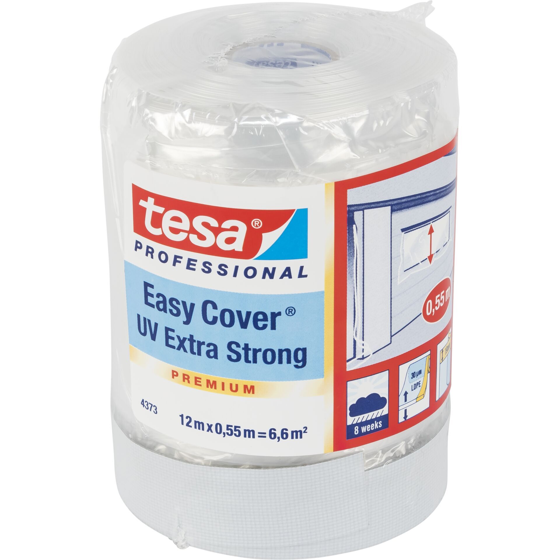 Tesa Abdeckfolie 12m x 55cm Easy Cov. Premium transp. 04373