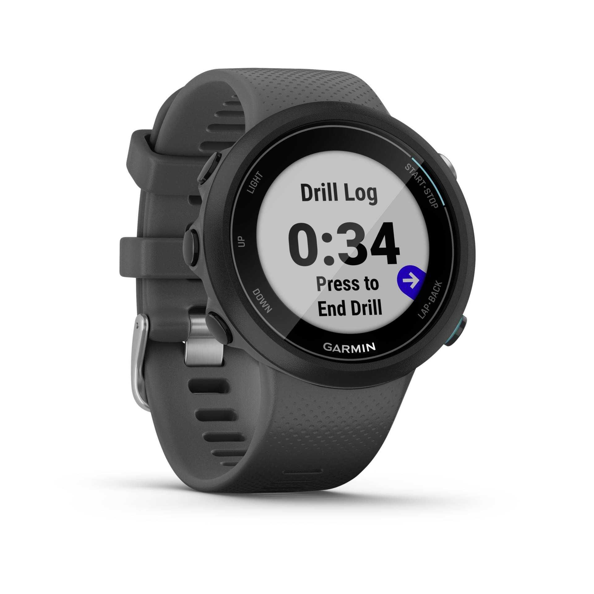 Garmin Swim 2 - 42 mm - slate - Sportuhr mit Band - Silikon - slate