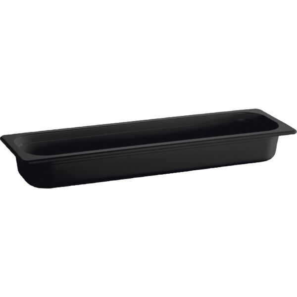 APS Ecoline GN-Behälter, GN 2/4, schwarz, Inhalt: 3,00 Liter, Tiefe: 65 mm
