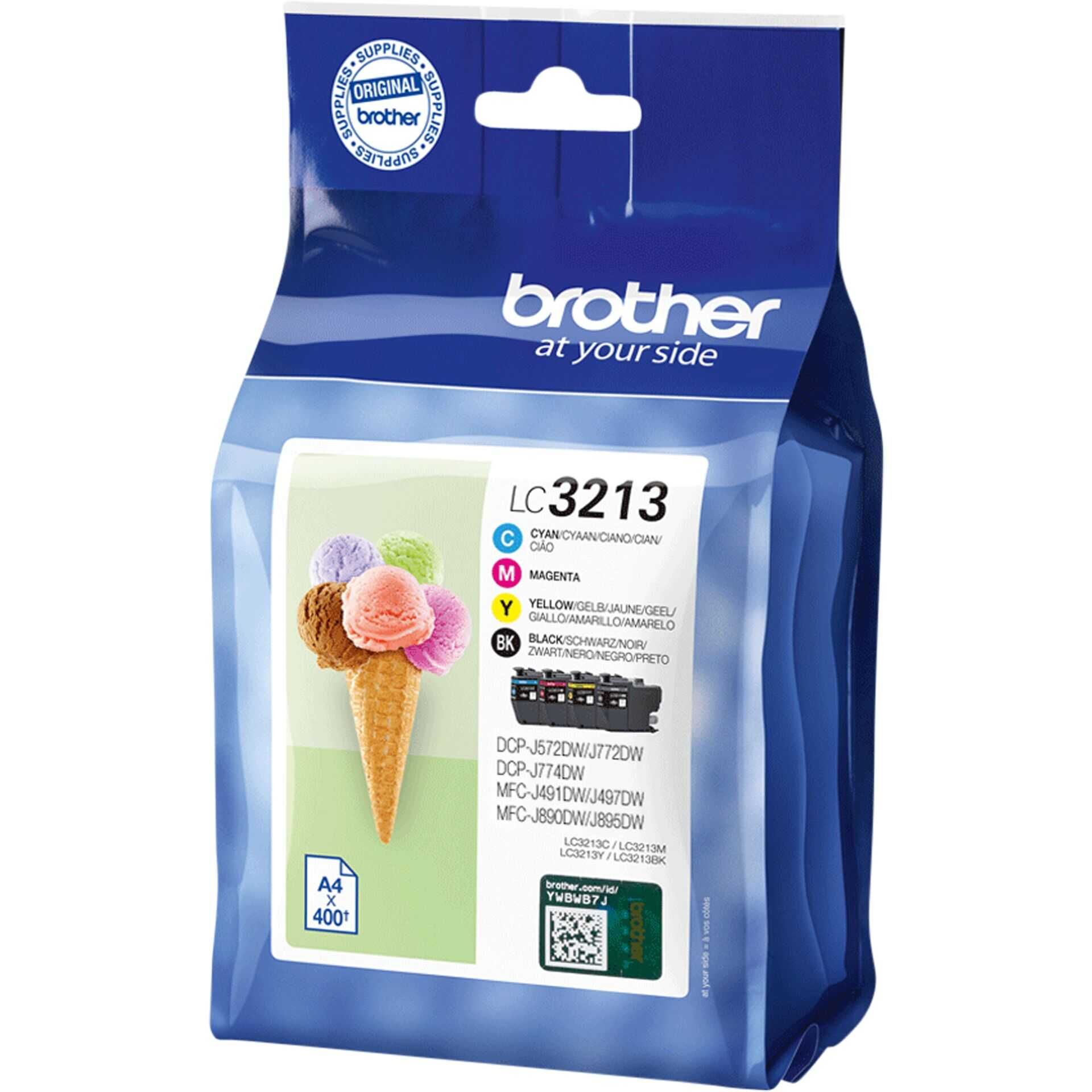 Brother LC3213 Value Pack - 4er-Pack - Schwarz, Gelb, Cyan, Magenta - Original - Tintenpatrone - für Brother DCP-J772DW, DCP-J774DW, MFC-J890DN, MFC-J890DW, MFC-J890DWN, MFC-J895DW