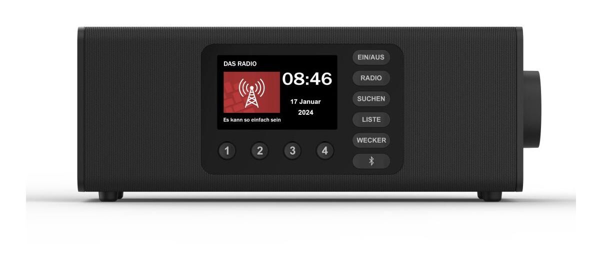 Hama DR2002BT Digitalradio schwarz Radiowecker mit DAB+/FM und Bluetooth