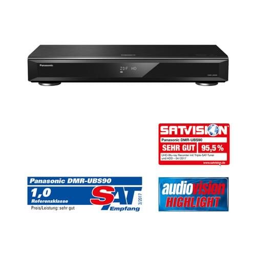Panasonic DMR-UBS90 - 3D Blu-ray-Recorder mit TV-Tuner und HDD - Hochskalierung - Ethernet, Wi-Fi