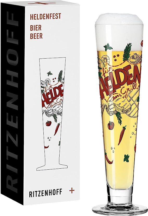 Ritzenhoff 1011013 Bier-Glas 330 ml - Serie Heldenfest, Motiv Nr. 13