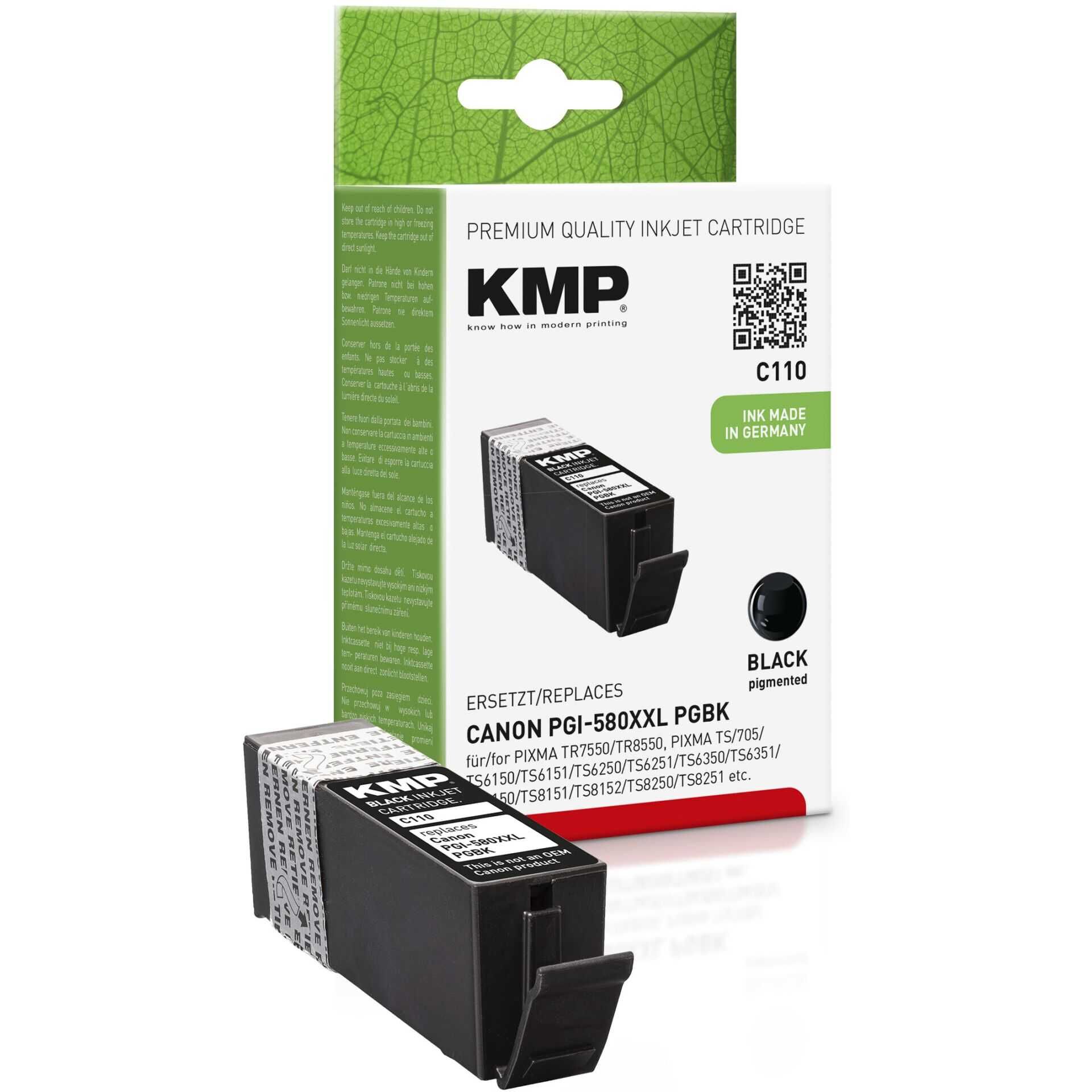 KMP C110 - 25.7 ml - Größe XXL - Schwarz - compatible - Tintenpatrone
