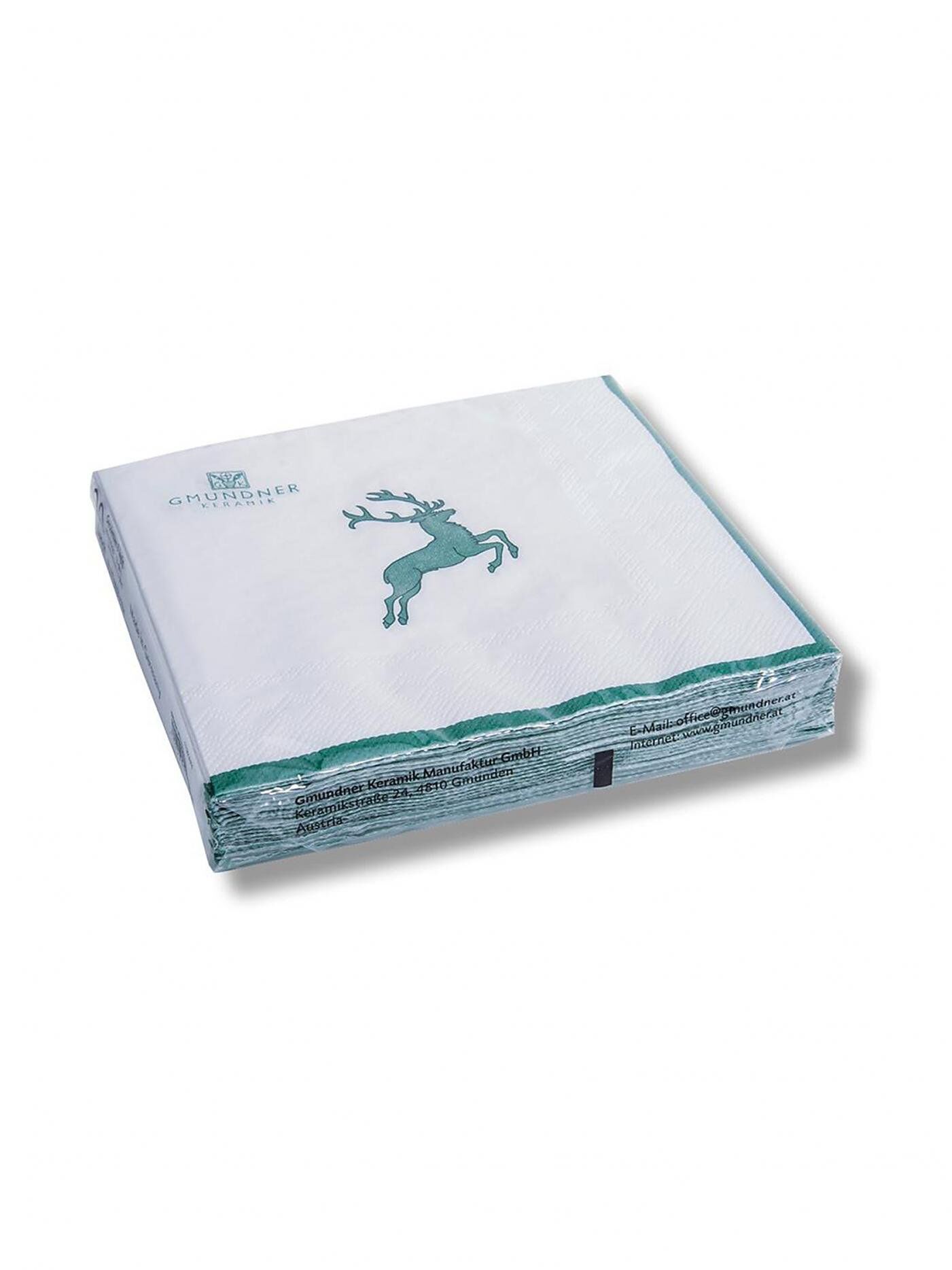 Gmundner Keramik Lunchservietten 3-lagig 20Stk Hirschgrün 330x330mm