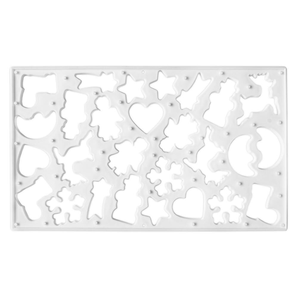 Städter Keksausstecherbrett 37 x 22 cm Weiß mit 9 Motiven