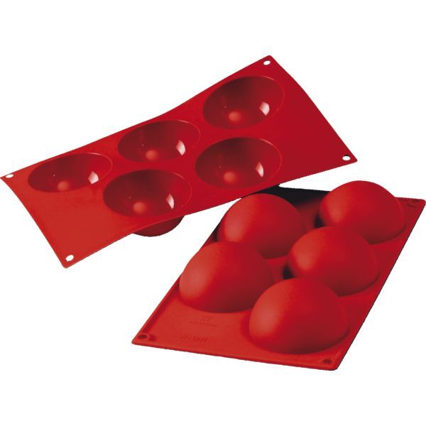 SILIKOMART Halbkugelform 5er, Silikon, Länge: 300 mm, Breite: 175 mm
