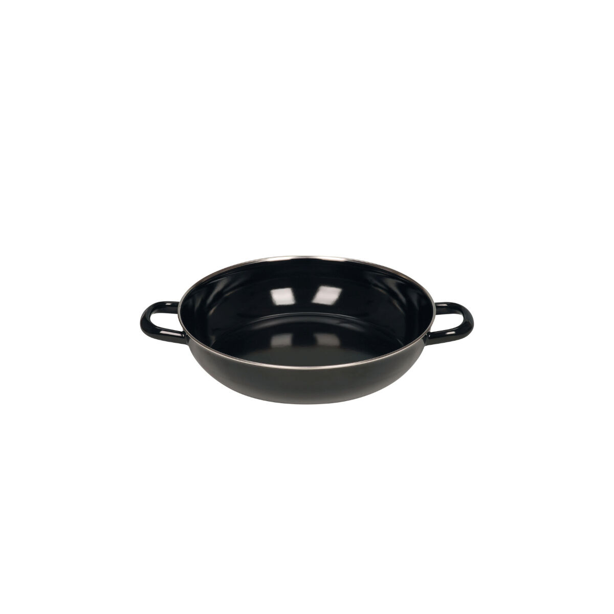 Riess Schmortopf Pfanne Ø28 cm Schwarz Emaille Induktion