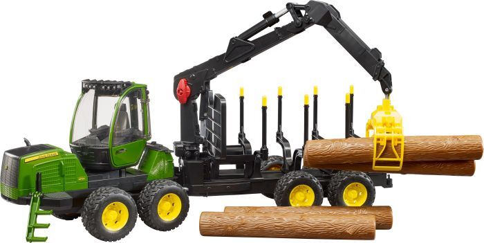 Bruder, John Deere 1210E Rückezug plus Zubehör 02133, Profi, 64x16,4x22,5 cm, Grün, 6 Teile, 2133