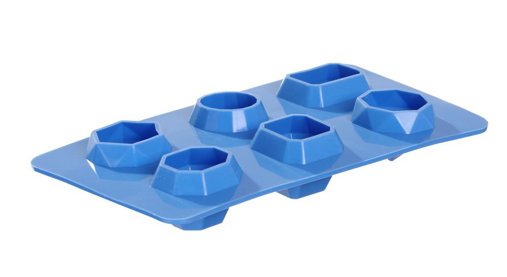 BarUp Eiswürfelform, edelsteinförmig, Blau, 2 Stk., 190x105x(H)30mm