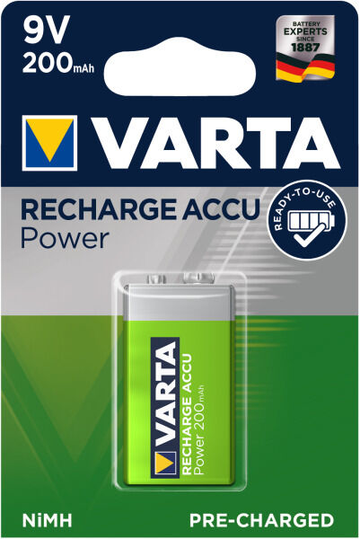 VARTA NiMh Akku 1 x 9 Volt 0,2 Ah Blister