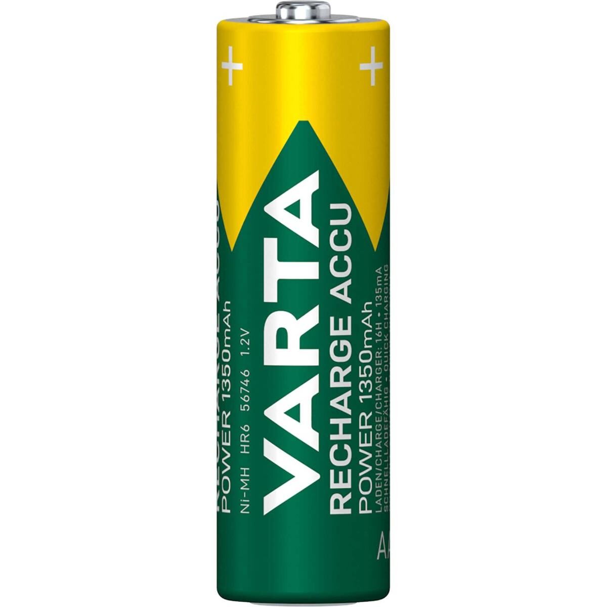 Varta - Batterie AA-Typ - NiMH - (wiederaufladbar) - 1350 mAh (Packung mit 4)
