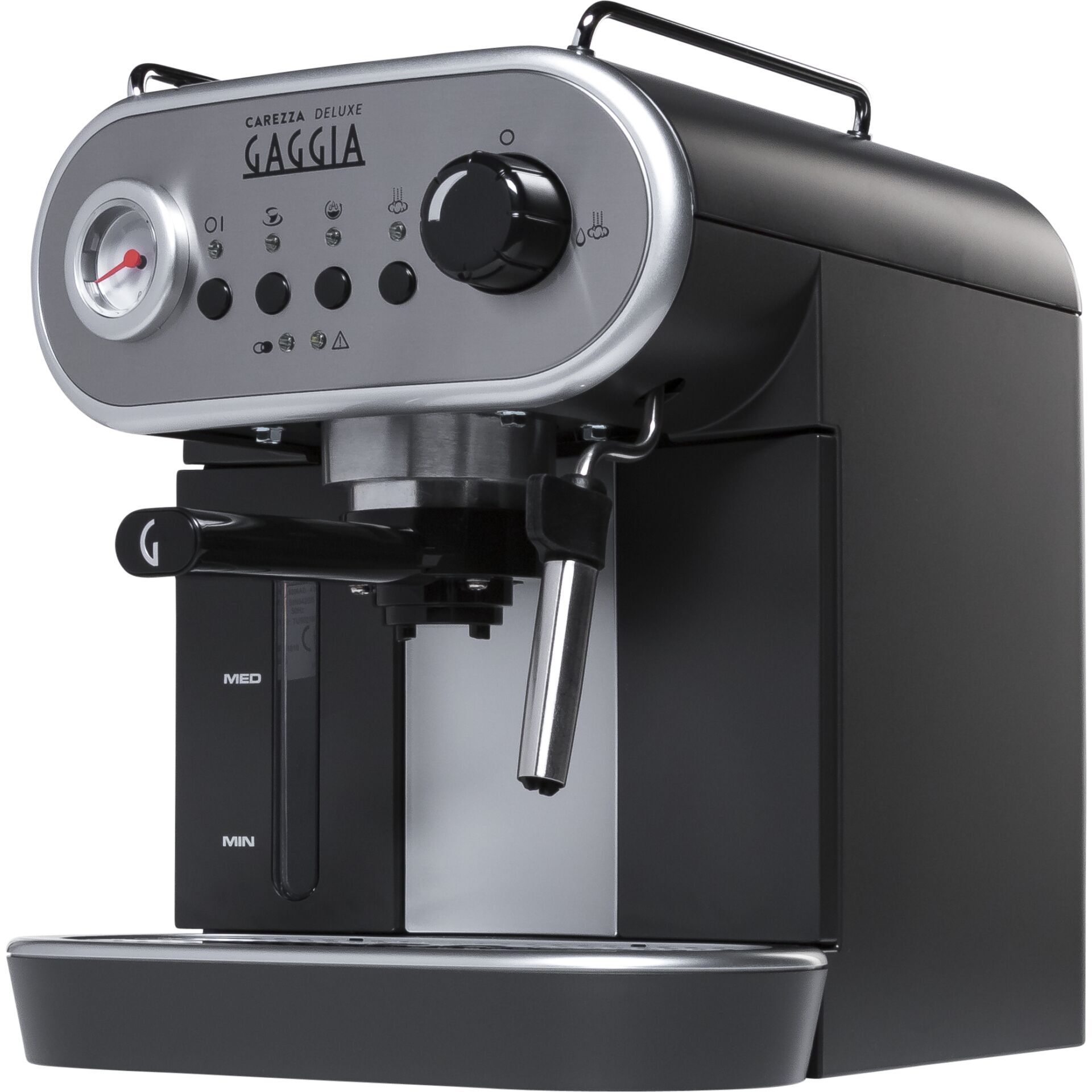 Gaggia Carezza Deluxe RI8525 - Kaffeemaschine mit Cappuccinatore - 15 bar - Nachtschwarz