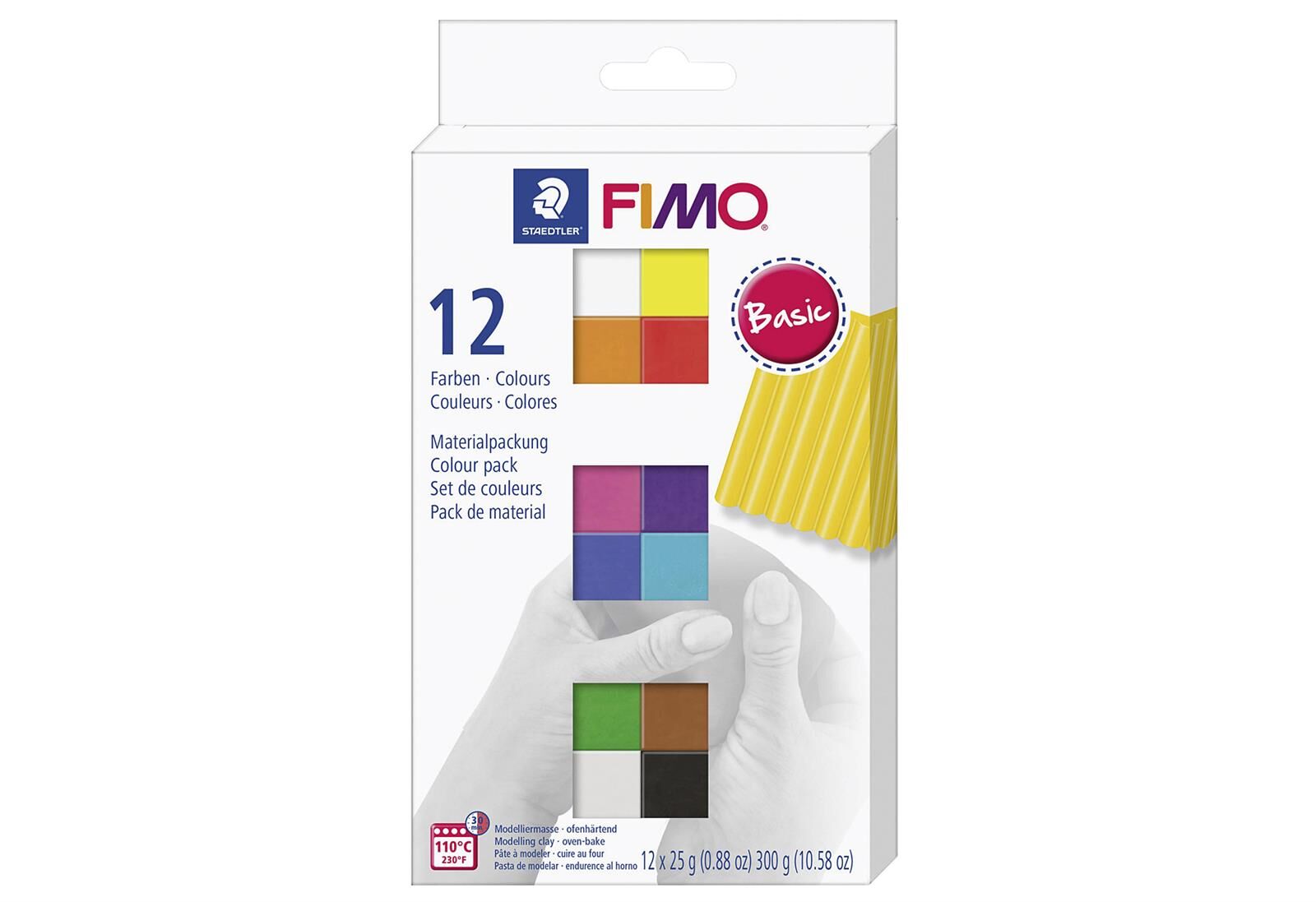 STAEDTLER Modelliermasse Fimo soft  Basicfarben 12er sorten