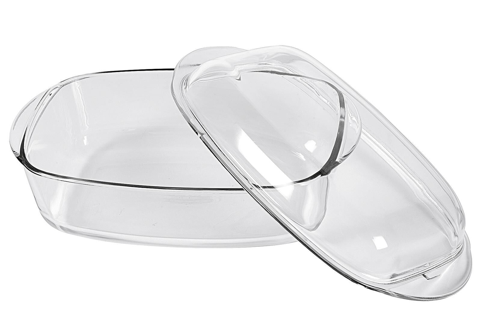 PYREX Kasserolle rechteckig Glas 3 Liter Deckel 1,5 Liter