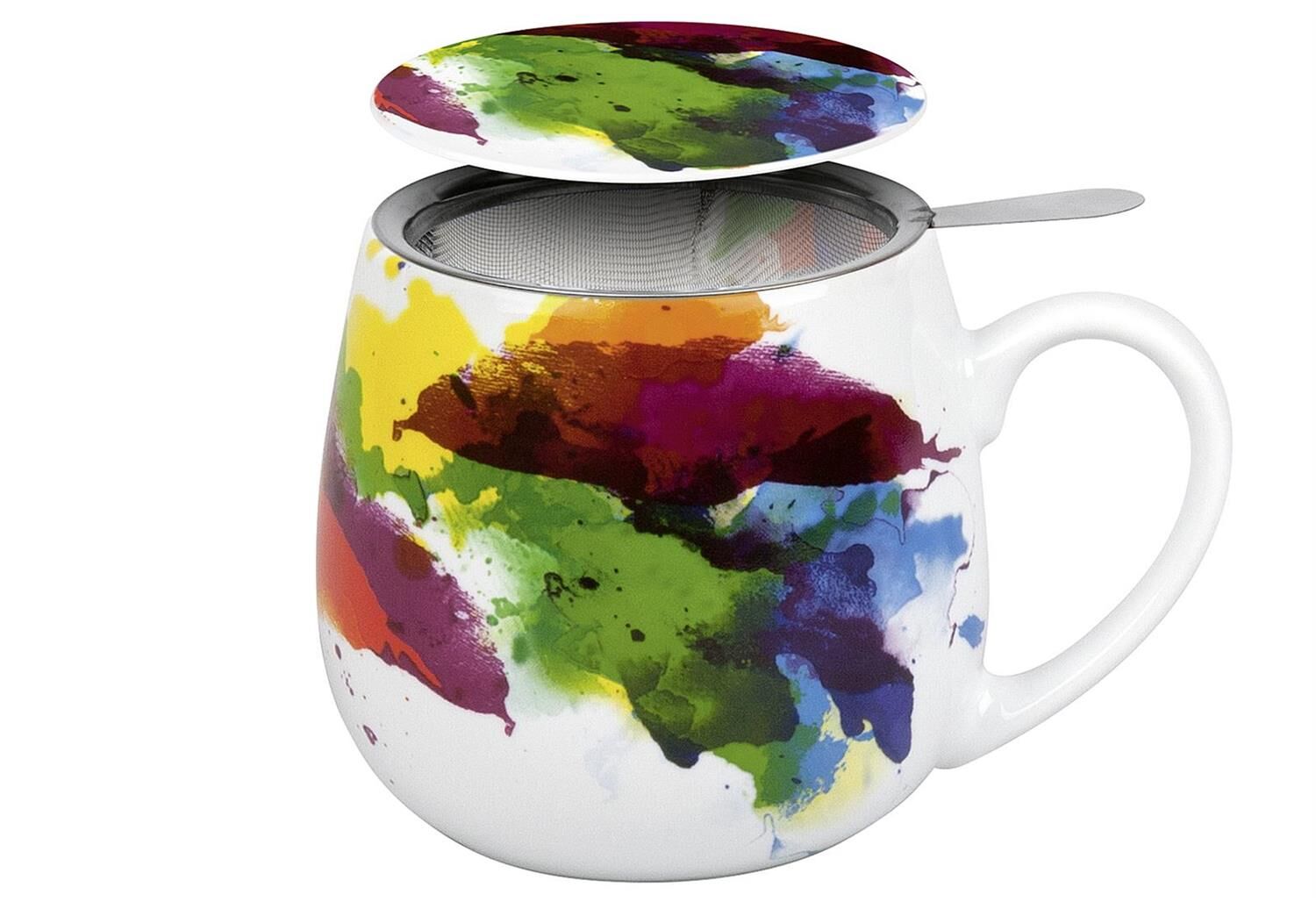 KÖNITZ Kuschelbecher mit Sieb und Deckel On colour - Flow 420ml