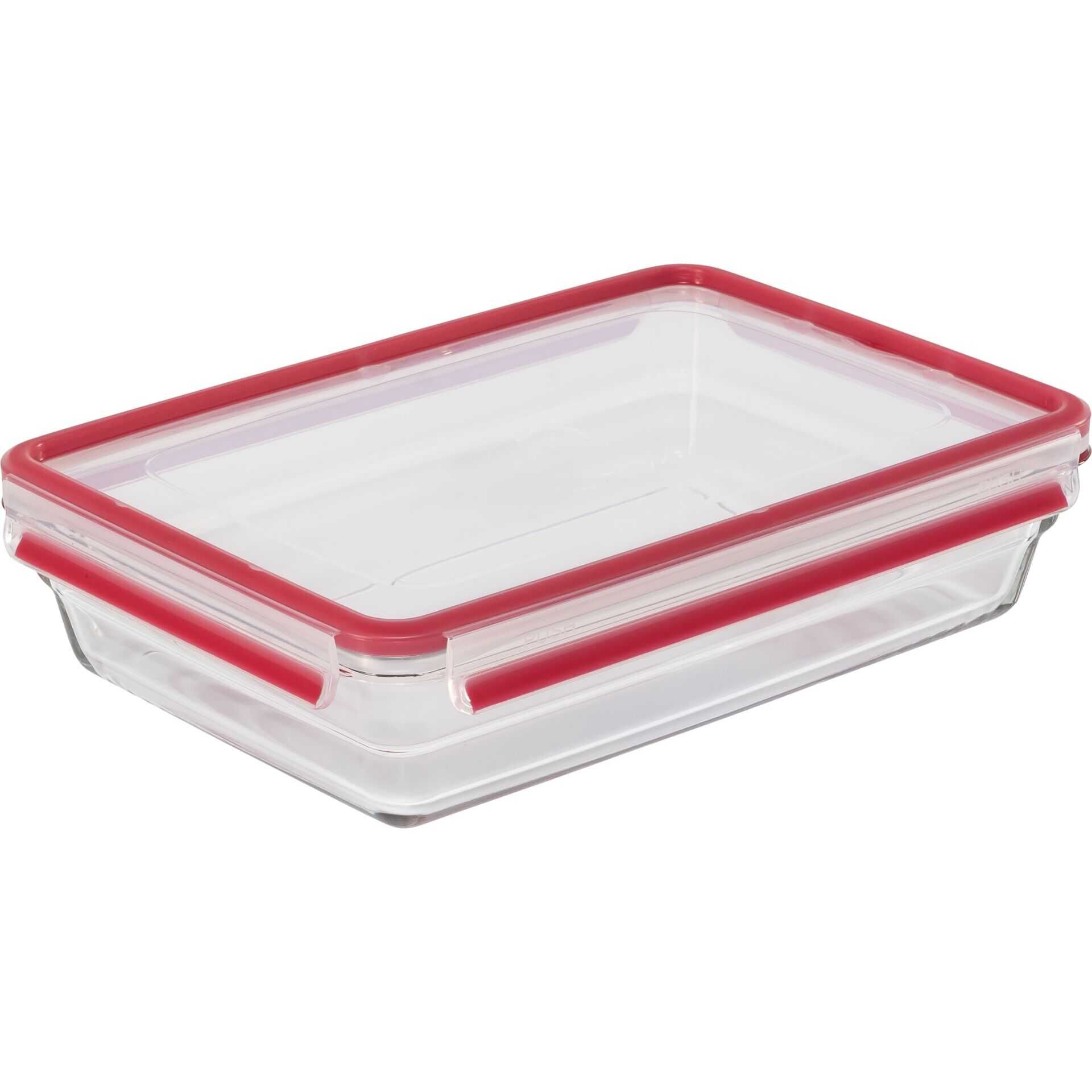Emsa ClipClose Glass Frischhaltedose 3 L Glas Rot