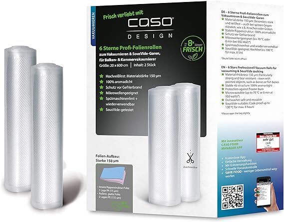 Caso Design Profi-Folienrollen 20 x 600 cm 2 Stück