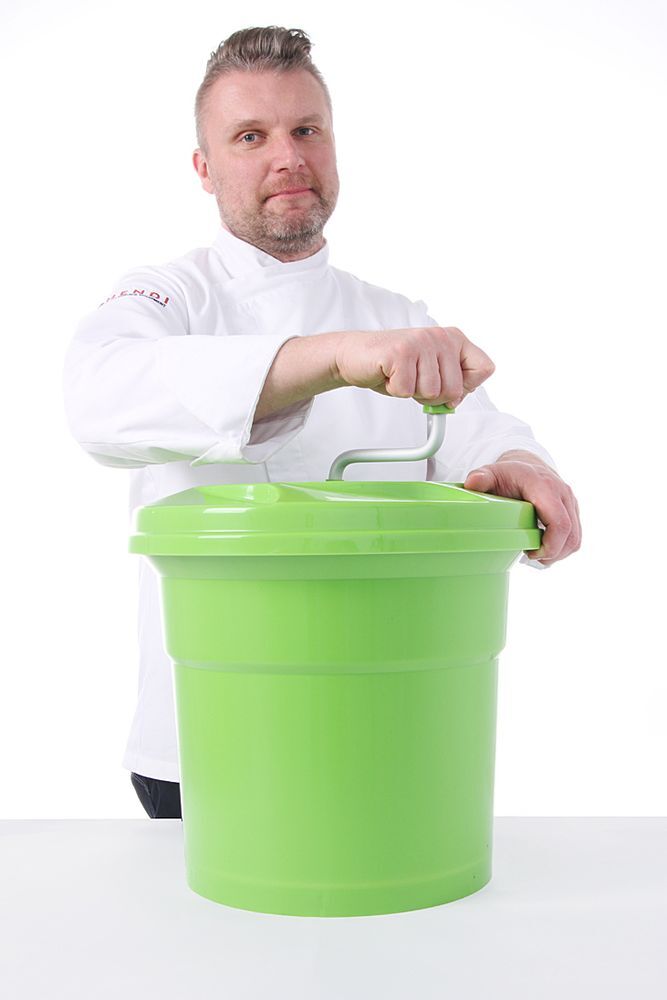 HENDI Salatschleuder, 12L, Grün, ⌀335x(H)430mm