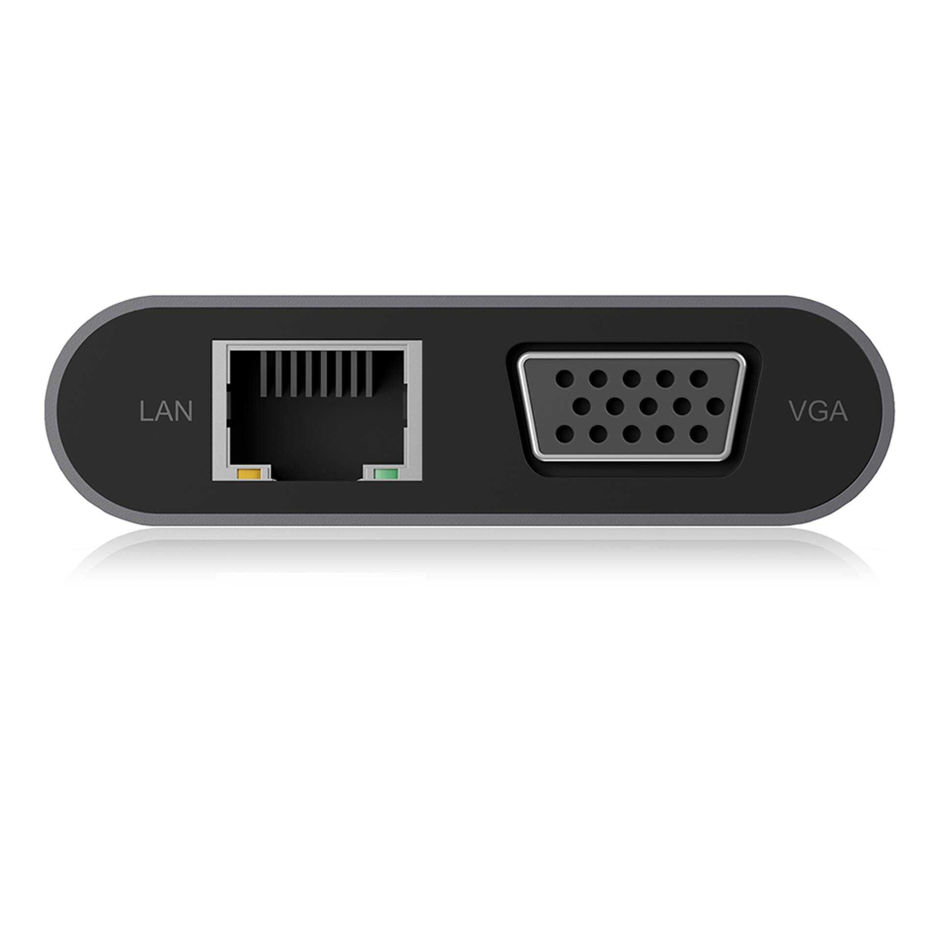 RaidSonic ICY BOX IB-DK4040-CPD - Docking Station - USB-C - VGA, HDMI
