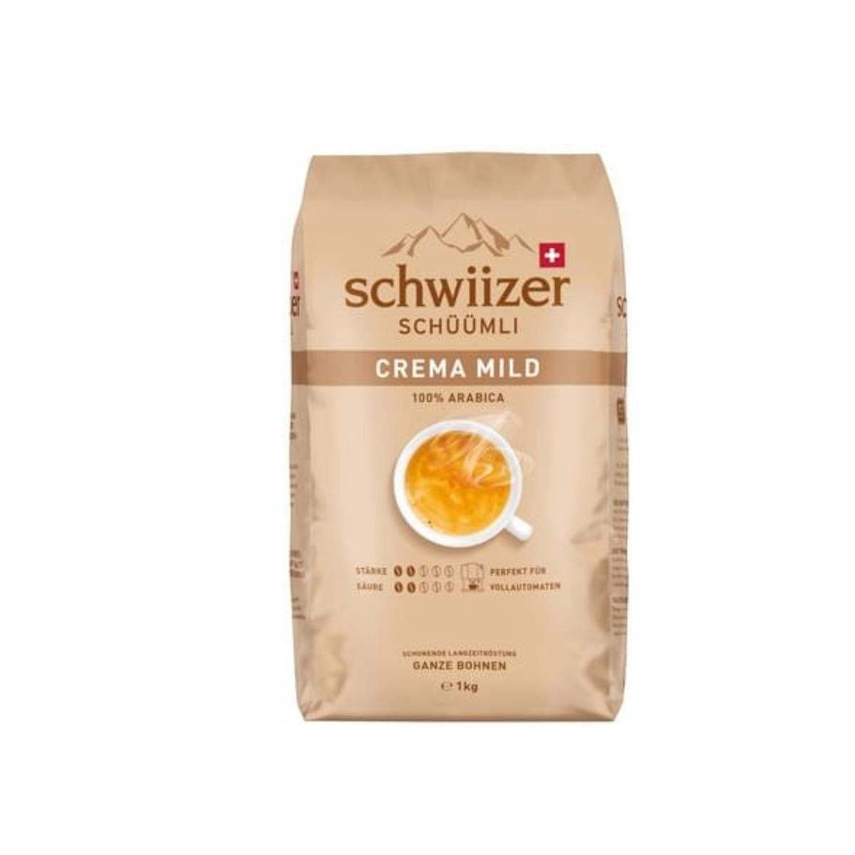 SCHWIIZER SCHÜÜMLI Bohnenkaffee Schwiizer Mild, 1kg SCHWIIZER MILD