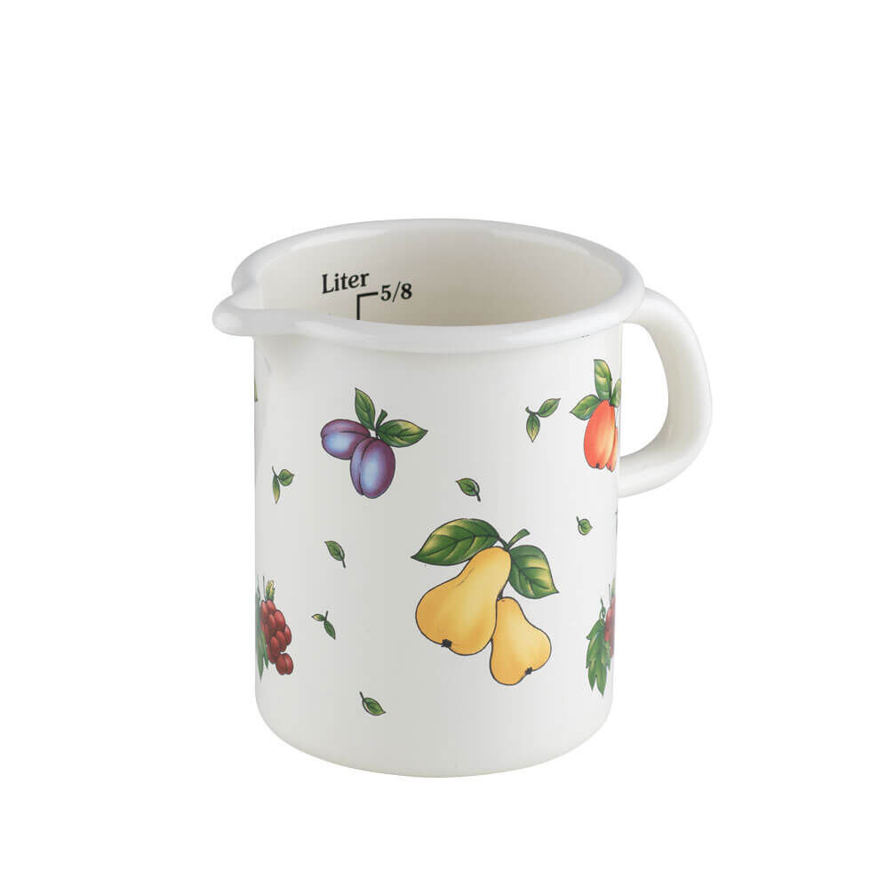 Riess Country Küchenmaß Ø9 cm, 0,5 Liter Fruit Garden Emaille mit Scala