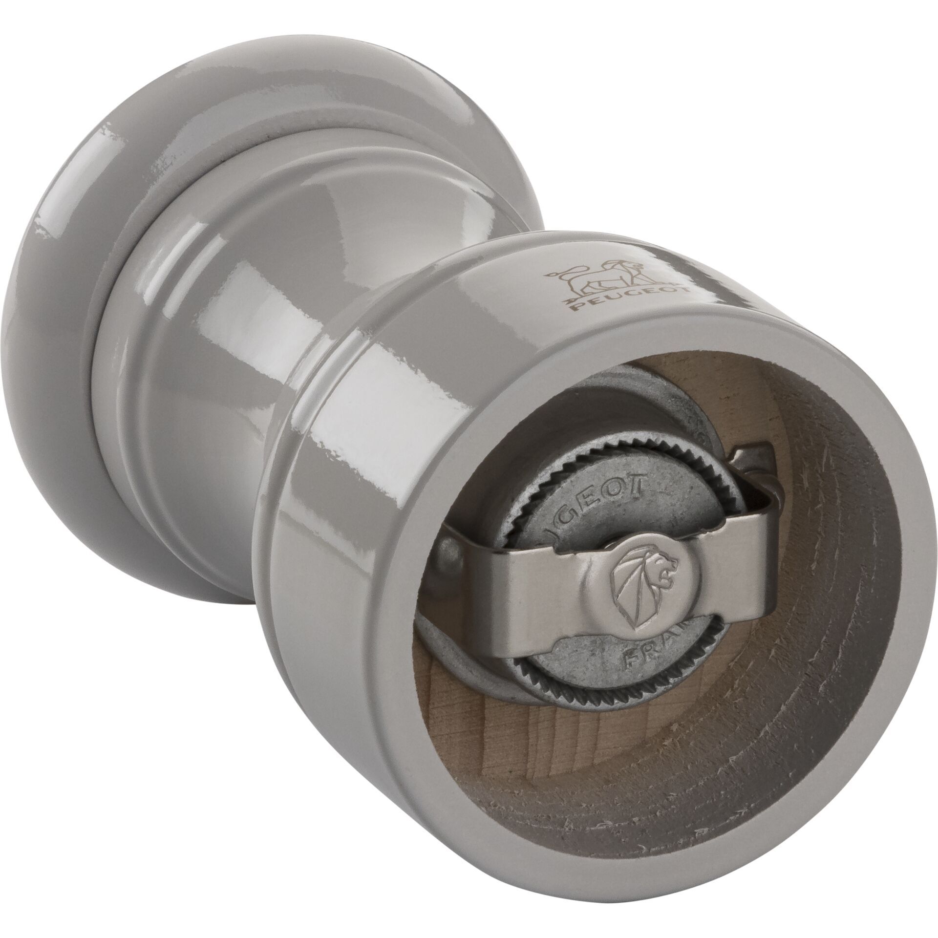 Peugeot Bistro Pfeffermühle 10 cm Perlgrau lackiertes Holz